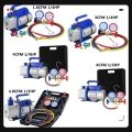 Vevor Refrigerant Vacuum Pump Kits 1.8-4.8cfm Hvac Refrigeration 1/3 1/4 Hp With Manifold Gauge For Household Air Conditioning -