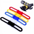 5 Pieces MTB Cycling Bike Bicycle Silicone Band Flash Light Flashlight Phone Strap Tie Ribbon Mount Holder Cycling Accessories|B