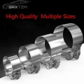 Srxtzm 45-85mm High Strength Reducing Exhaust Pipes Exhaust Clamp Turbo Downpipe Kit Universal Silver Motorcycle Automobile 1pcs