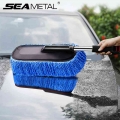 Stretchable Handle Car Washing Mop 3pcs Microfiber Car Cleaning Kit Brush Towel Car-detailing Wash Tool Dust Remove Brushing Mop