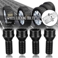 4pcs/set M14 X 1.25 Wheel Locking Bolts Lug Nut Black + Key For Bmw Mini R50 R52 R53 - Nuts & Bolts - ebikpro.com