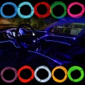 Dc 12v Automobile Atmosphere Lamp Car Interior Lighting Led Strip Decoration Garland Wire Rope Tube Line Flexible Neon Light - D