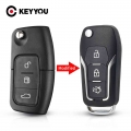 Keyyou 3 Button Modified Flip Folding Remote Car Key Shell Case For Ford Focus 2 3 Mondeo Fiesta C Max S Max Galaxy Mondeo Key -