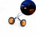 2pcs Waterproof Amber Side Marker Indicators Light LED 12V Bullet Lamp 3/4"for Truck Trailer Tail Lights|Truck Light System