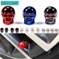 DSYCAR 4Pcs/Set Universal Car Skull Style Antirust Copper Core Motorcycle Bike Car Wheel Tyre Tires Valve Stem Caps|Valve Stems