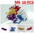 10 PCS red blue gold metal motorcycle screw 6MM scooter decal moto decorations for suzuki yamaha honda cb500x motorbike screw M6