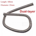 100cm Dual-layer Car Heater Exhaust Pipe 22mm Air Diesel Heater Exhaust Hose Tube Stainless Steel For Webasto Eberspacher - Heat