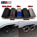 Car Exhaust Tip Muffler Pipe Cover For Vw Volkswagen Golf 6 7 Mk7 Polo 6r Bora Jetta Mk6 Scirocco Bmw E90 E92 Accessories Carbon