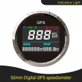 52mm Digital Gps Speedometer Lcd Speed Gauge Odometer Adjustable Mileage Trip Counter For Auto Motorcycle Boat 12v 24v - Speedom