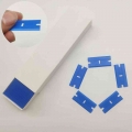 100Pcs Plastic Razor Blade for Scraper Carbon Vinyl Film Wrapping Squeegee Sticker Glue Remover Car Window Cleaner Plastic Blade