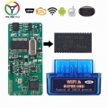 Super Mini Elm327 V1.5 Wifi Obd2 Elm327 Pic18f25k80 Chip Elm 327 V 1 5 Wi-fi Obdii For Android/ios/windows/pc Obd Scanner - Code