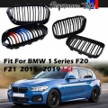 Front Grill Racing Sport Double Slat Kidney Grille Fit For Bmw 1 Series F20 F21 Lci 120i 2015 - 2019 Performance Car Accessories