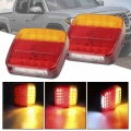 1Pair Turn Signal Indicator 26 LED Tail Lights Number Plate Light Rear Reverse Brake Stop Lamp Trailer Truck Caravan Taillight|T