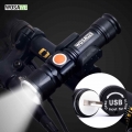 WOSAWE USB Rechargeable Bike Light LED 800 Lumen Bicycle Flashlight Waterproof ultra bright Flash light 18650 Battery