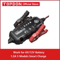 Topdon T1200 Car Battery Charger 6v 12v Automatic Lead Acid Lithium Batteries Charger Ip65 Car Motorcycle Battery Charger - Car