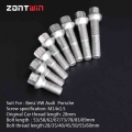 5/20pieces Car Alloy Wheel Bolts Nut Screws Radius Seat For Benz-vw-audi Porsche Thread Length 28/35/40/45/50/55/60/65mm M14x1.5