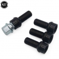 8d0601139f M14*1.5mm Anti-theft Steel Wheels Screw Bolt Key Lock Lug Nut Set Forvw/golf Forjetta/beetle/passat/audi Black - Nuts