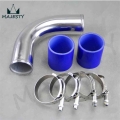 50MM 2.0'' /57mm 2.25" /60mm 2.36" inch 90 Degree Elbow Aluminum Turbo Intercooler Pipe Piping Tubing+Silicone