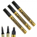 3Pcs Liquid Mirror Chrome Marker Gold Chrome Silver Model Gloss Paint Marker Pen| | - ebikpro.com