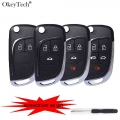 OkeyTech Modified Flip Folding Remote Car Key Shell For Opel Insignia Astra For Chevrolet Lova Aveo Cruze For Buick|Car Key|