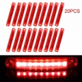 LEEPEE 20Pcs/set Parking Lights Red 9 LED 24V Lamps Side Marker Lights For Bus Truck Trailer Truck Accessories Tail indicators|S