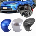 Car Gear Lever Shift Knob Cover ABS Decoration Trim For Toyota C HR CHR 2016 2017 2018 2019 2020 Carbon Fiber/Blue/Silver|Interi