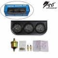 52mm Triple Kit Oil Temp Gauge + Water Temp Gauge + Oil Pressure Gauge With Sensor 3in1 Car Meter +volt Meter - Oil Pressure Gau