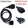 150CM Auto Car OBD II 2 16Pin Male to DB15 15Pin Female Diagnostic Extension Convertor Cable| | - ebikpro.com