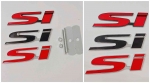 1X 3D Metal Car Styling SI Logo Badge Chrome Sticker Front Grille Emblem For Honda Civic Accord Automobile Accessories