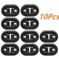 10PCS Universal Black 2 Holes Diameter 11mm Car Rubber Exhaust Tail Pipe Mount Brackets Hanger Insulator|Hangers, Clamps & F