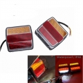 Eonstime 2pcs DC 12V 16LED Truck Car Trailer Boat Caravan Rear Tail Light Stop Lamp Taillight Waterproof IP68|Truck Light System