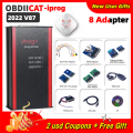 2022 V87 Iprog+ Key Programmer Support IMMO + Reset Iprog Pro Till 2019 with 11 adapter with |Code Readers & Sc