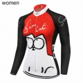 Women's Cycling Jersey Long Sleeves Classical Thin OR Winter Thermal Fleece Bike Wear MTB Road Mountain Multi Style BOUYGUES