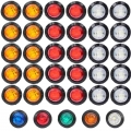 10pcs Led Indicators 12v 24v Round Trailer Side Marker Light Yellow White Red For Trucks Clearance Lights Truck Turn Signal Lamp