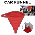 Car Auto Engine Funnel Gasoline Oil Fuel Petrol Diesel Liquid Washer Fluid Change Fill Transfer Universal Collapsible Silicone -