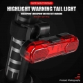 Bicycle Light USB Rechargeable LED Warning Light COB LED MTB Bike Tail Light Night Bike Rear Light Mountain Bicycle Cycling Lamp