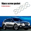 10pcs Oil Drain Plug Crush Washer Gaskets Car Accessories Gasket Washers Seals for Subaru 1985 2018 11126AA000 Set of 10|Oil Pan