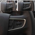 2pcs Steering Wheel Trim Cover Fit For Peugeot 508 2011-2016 408 2014-2020 Chrome Center Console Inner Styling Stainless Bezel -