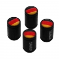 Hausnn 4pcs/set Germany Flag Black Alloy Polish Car Wheel Tire Valve Caps Auto Tyre Air Stem Cap For Vw Benz Bmw Volkswagen - Va