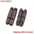 2pairs 4pcs Road Bicycle Carbon Rim Use Brake Rubber Block Pads C V Mtb Bmx Folding Bike Parts Dura Shoe For Shimano - Bicycle B