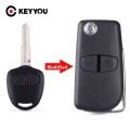 Keyyou 2 Button Modified Flip Folding Remote Key Shell Case For Mitsubishi New Asx Grandis Outlander Lancer-ex Right/left Blade