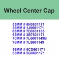 20pcs 55mm 56mm 60mm 63mm 65mm 70mm 76mm Car Wheel Center Hub Caps Badge Rims Cover Logo For Passat Cc Golf Tiguan - Wheel Cente