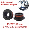 1 Pair Bicycle Front fork Hub Adapters 5/9/12/15x100mm 15x110mm For ROCKBROS Car Roof Top Carrier Adapters Bike Hub Accessories|