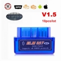 10pcs/lot V1.5 Chip PIC18F25K80 ELM327 Bluetooth V1.5 Auto Code Reader Super MINI ELM 327 Works ON Android Symbian FW V1.5|Code