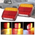 LEEPEE 26 LEDs Number Plate Light Trailer Truck Caravan Tail Light Rear Reverse Brake Stop Lamp Turn Signal Indicator 1 Pair|Tru