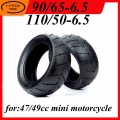 90/65 6.5 Vacuum Tire 110/50 6.5 Tubeless Tyre for 47cc/49cc Mini Pocket Bike Gas Electric Scooter Front/rear Tire|Tyres| - Of