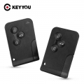 KEYYOU 3 Button Smart Card Remote Key Shell Case For Renault Clio Logan Megane 2 3 Koleos Scenic 2003 2004 2005 2006 2007 2008|C