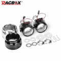 Racbox Car Styling 2.5 Inch Hid Bi Xenon Headlight Mini Projector Lens Retrofit H4 H7 Headlamp Lenses Black Silver Use H1 Bulb -