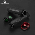 Rockbros Cycling Grips Mtb Bicycle Handlebar Anti-skid Shock-absorbing Soft Bike Grip Silicone Sponge Handlebar Accessories - Bi