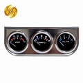 Dragon Gauge Car Triple Gauge Voltage + Water Temperature + Oil Press Gauge Chrome Holder Car Meter 3 In 1 Kit Dashboard|car met